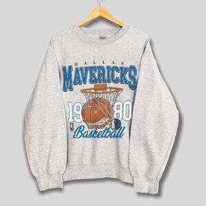Vintage Dallas Mavericks Basketball Sweatshirt, Dallas Mavericks NBA Shirt Tee